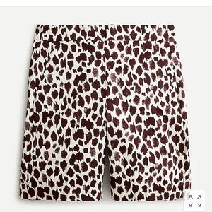 NWT J Crew Giraffe Print Slim Bermuda Shorts Chino